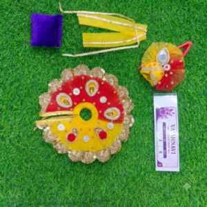 Red Yellow Embellished Royal Poshak