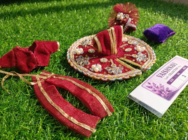Royal Maroon Poshak - Image 3